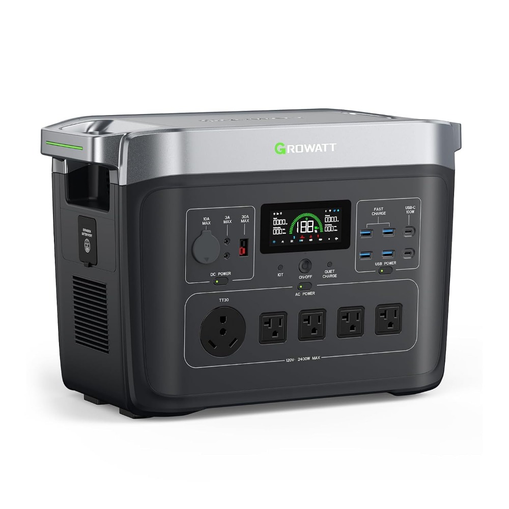 Solar Emergency Charger - Portable Power Station with 2048Wh LiFePO4