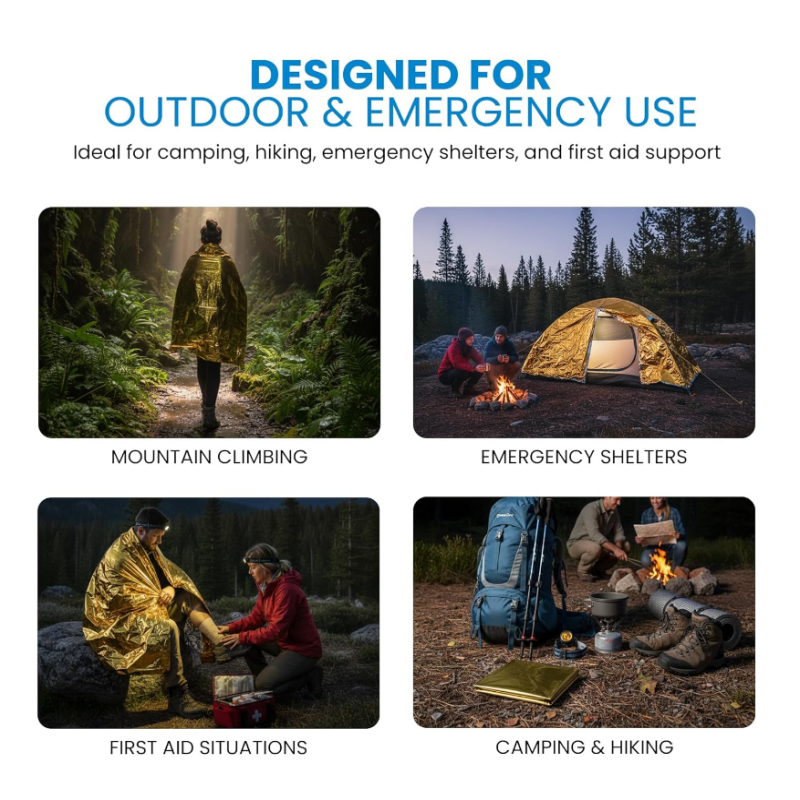 10 Pack Gold Reflective Emerge - Survival Blanket Reflective บทวิจารณ์และราคา