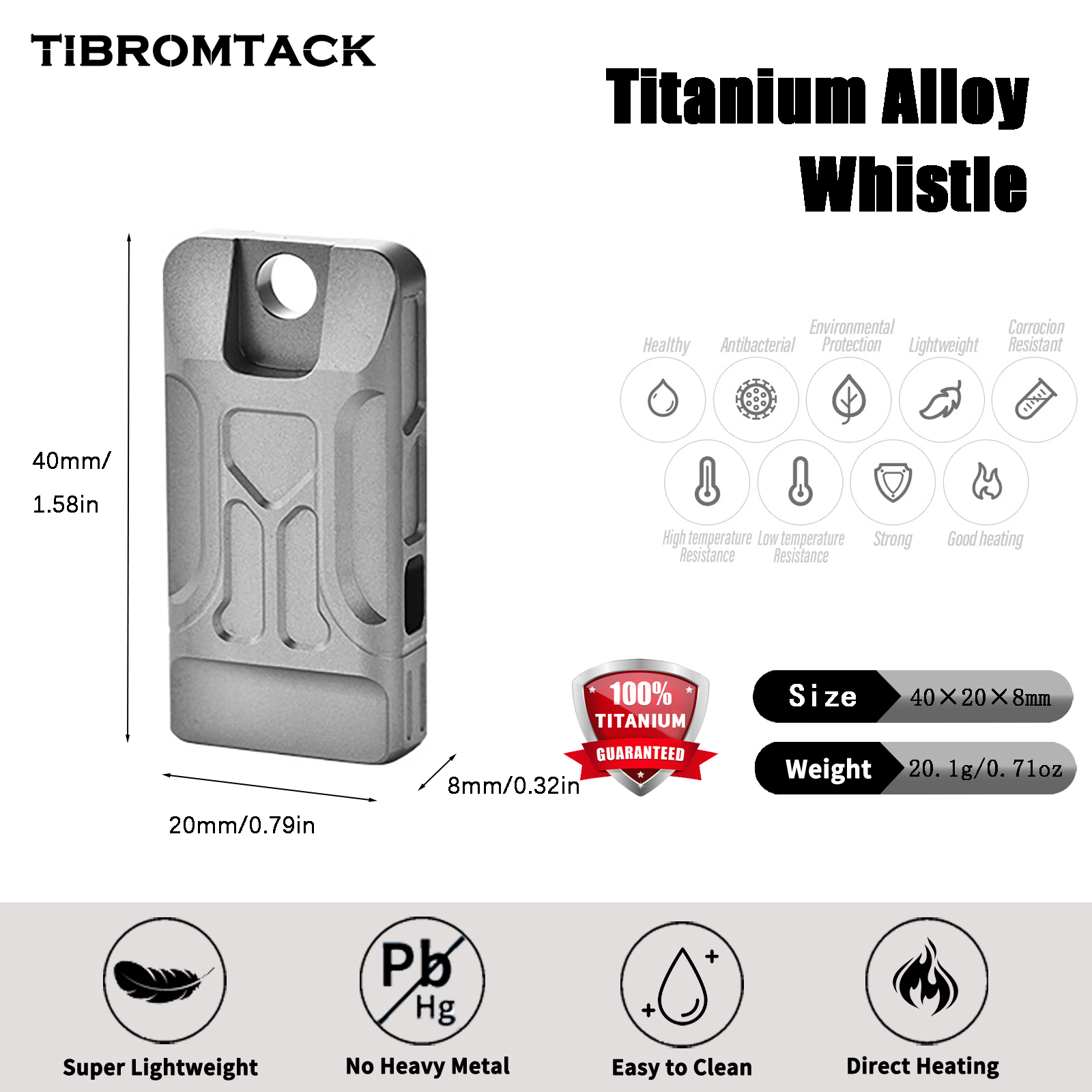 TIBROMTACK GR5 Titanium Emerge - Emergency Whistle Loud บทวิจารณ์และราคา