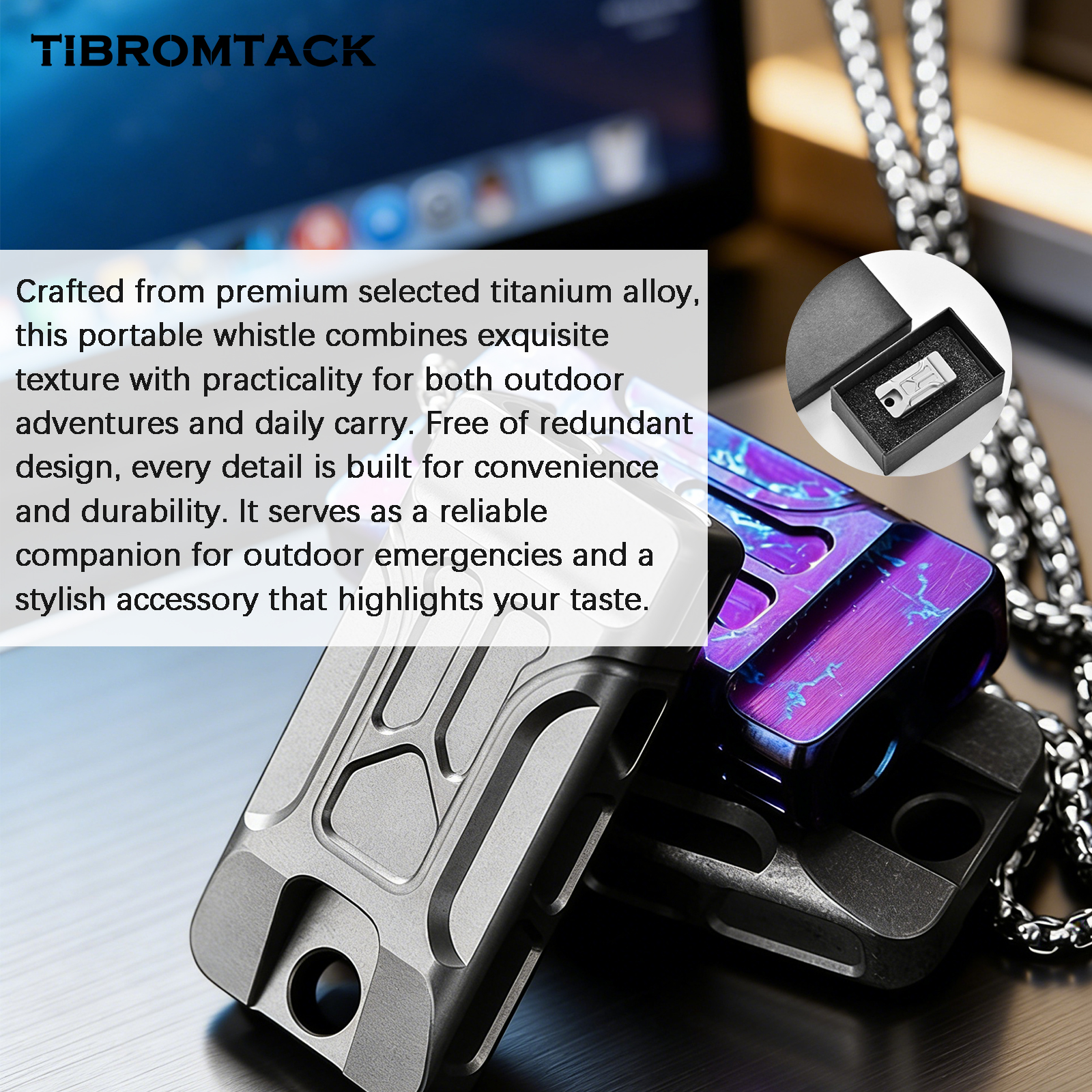 TIBROMTACK GR5 Titanium Emerge - Emergency Whistle Loud บทวิจารณ์และราคา