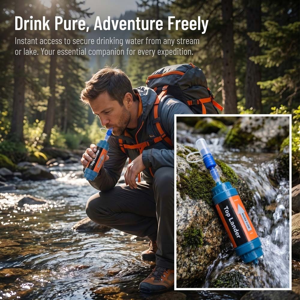 Mini Mini Water Filter Straw S - Water Purification Straw บทวิจารณ์และราคา