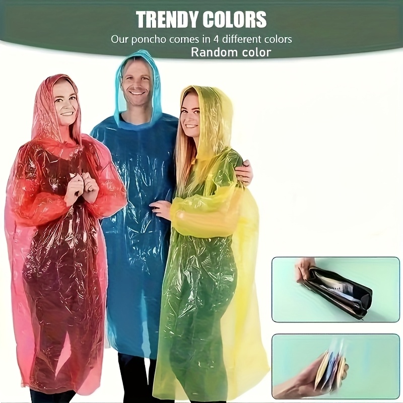 5/10Pcs Disposable Waterproof  - Emergency Poncho Rain บทวิจารณ์และราคา