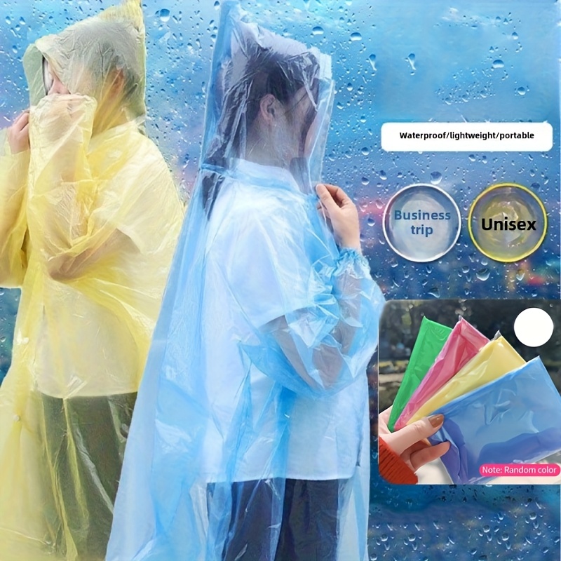5/10Pcs Disposable Waterproof  - Emergency Poncho Rain บทวิจารณ์และราคา
