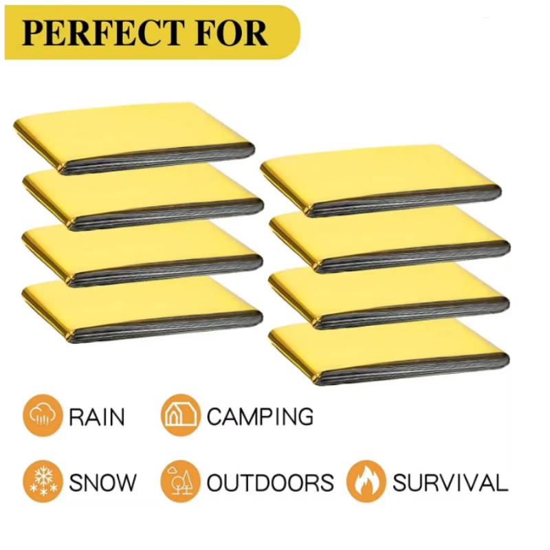 Portable Lightweight Aluminum  - Survival Blanket Reflective บทวิจารณ์และราคา
