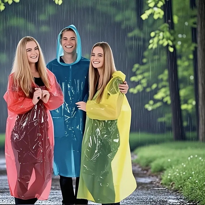 15/30Pcs Random Color Disposab - Emergency Poncho Rain บทวิจารณ์และราคา