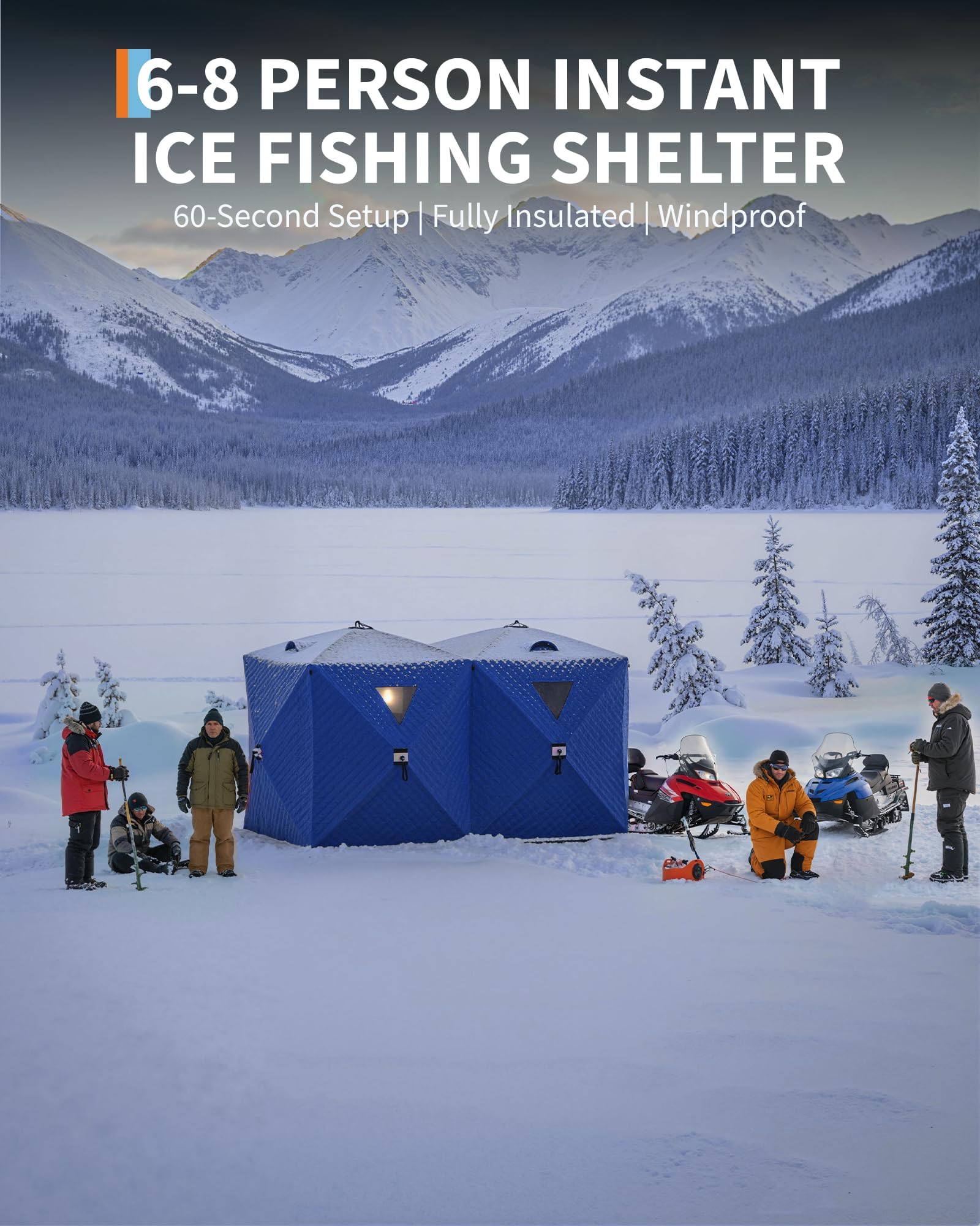 Pop-Up Ice Fishing Tent Hub-St - Emergency Mylar Tent บทวิจารณ์และราคา