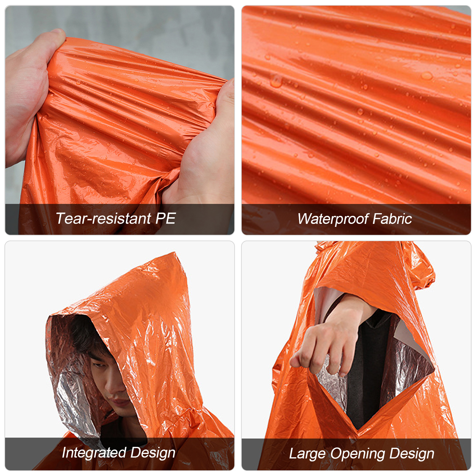 3-in-1 Thermal Emergency Rain  - Emergency Poncho Rain บทวิจารณ์และราคา