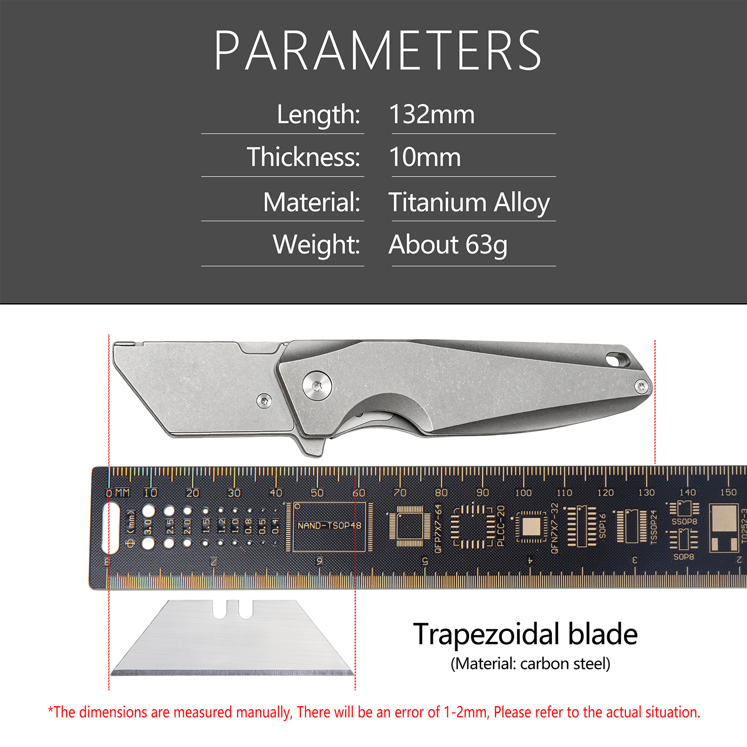Titanium Alloy Utility Knife H - Bushcraft Knife Fixed บทวิจารณ์และราคา