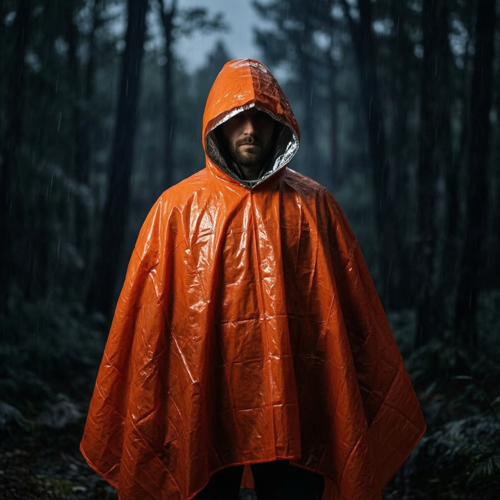Hooded Rain Poncho Compact Eme - Emergency Poncho Rain บทวิจารณ์และราคา