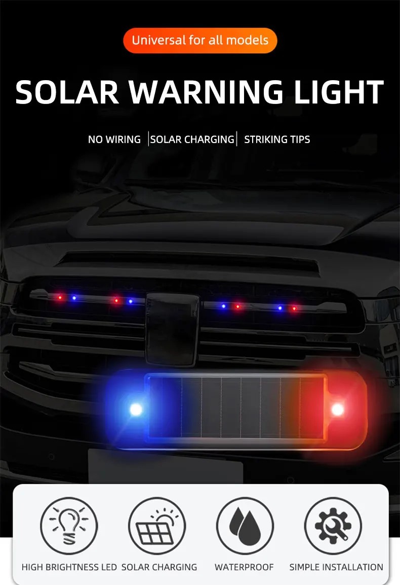 LED Solar Power Car Warning Li - Sos Light Strobe บทวิจารณ์และราคา