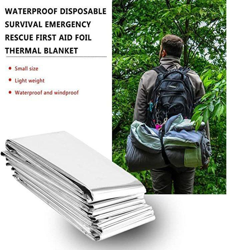 Emergent Blanket Mylar Thermal - Emergency Mylar Tent บทวิจารณ์และราคา