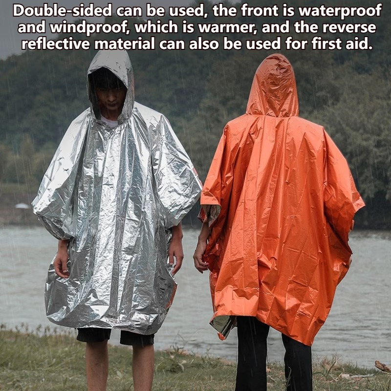 1-10PCS Emergency Rain Poncho  - Emergency Poncho Rain บทวิจารณ์และราคา