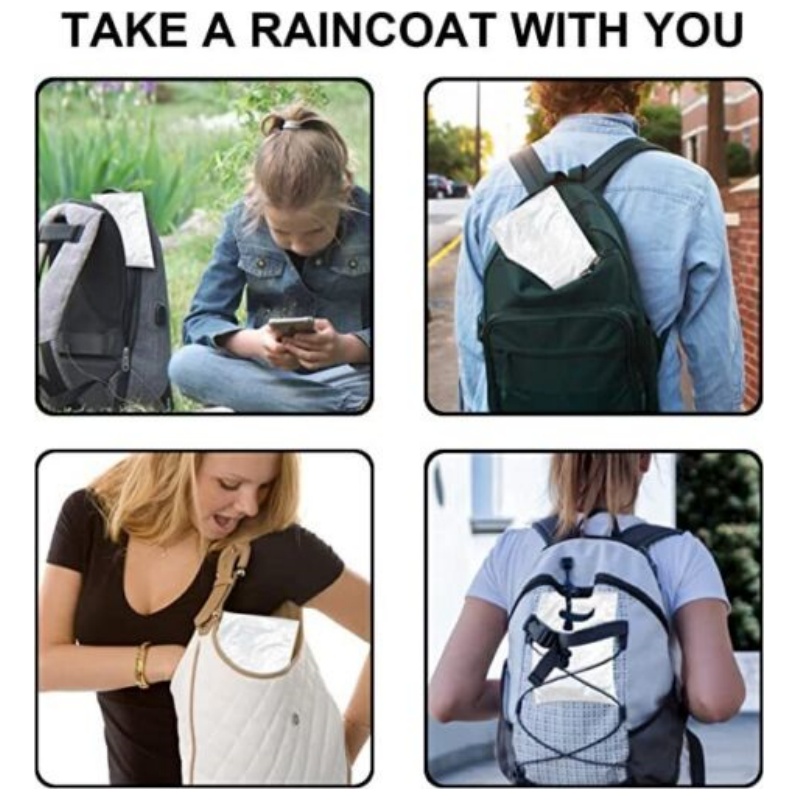 12Pcs Disposable Waterproof Ra - Emergency Poncho Rain บทวิจารณ์และราคา