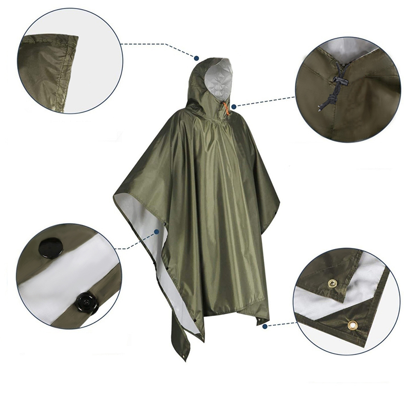 Heavy Duty Rain Poncho For Bac - Emergency Poncho Rain บทวิจารณ์และราคา