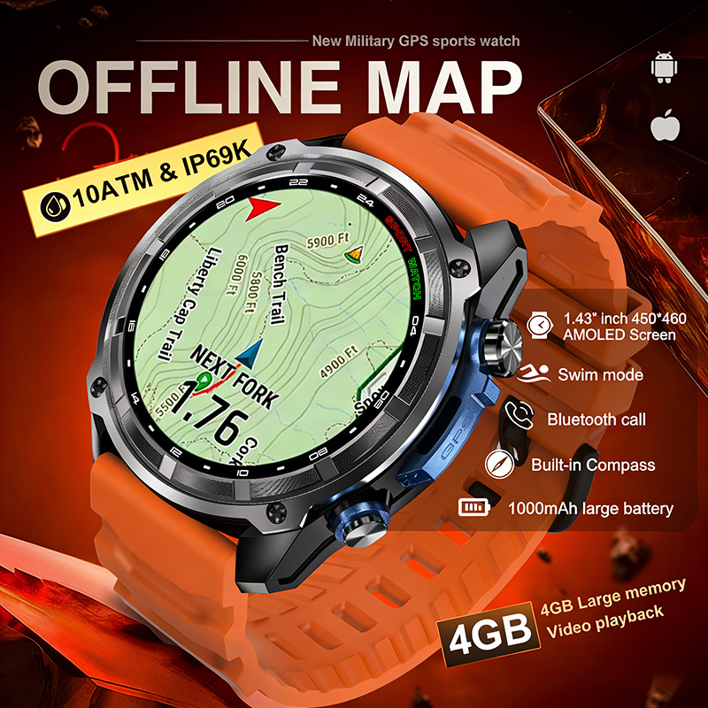 2026 Military GPS Smartwatch O - Compass Lensatic บทวิจารณ์และราคา