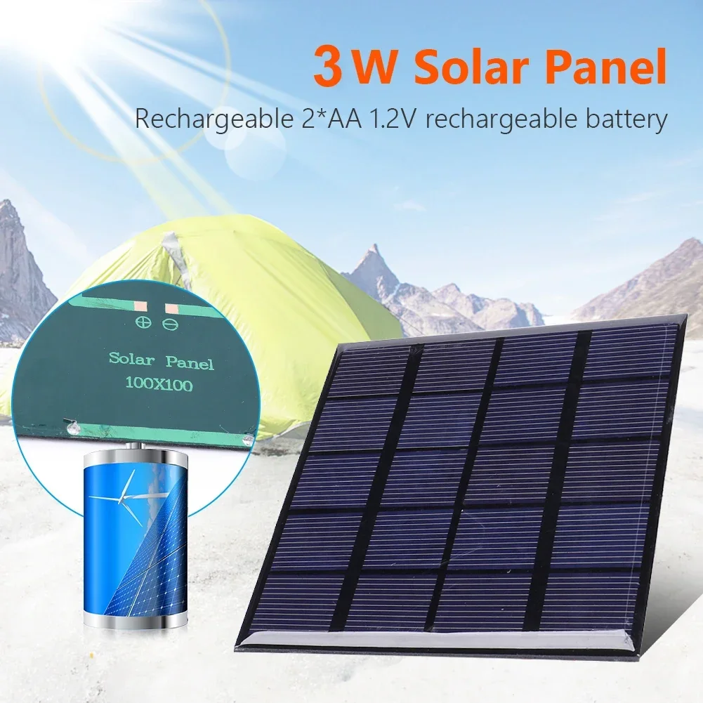 Solar Panel 3W 5V Solar Board  - Solar Emergency Charger บทวิจารณ์และราคา